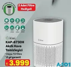 KİWİ KAP 6730H AKILLI HAVA TEMİZLEYİCİ fiyat ve kampanya bilgisi